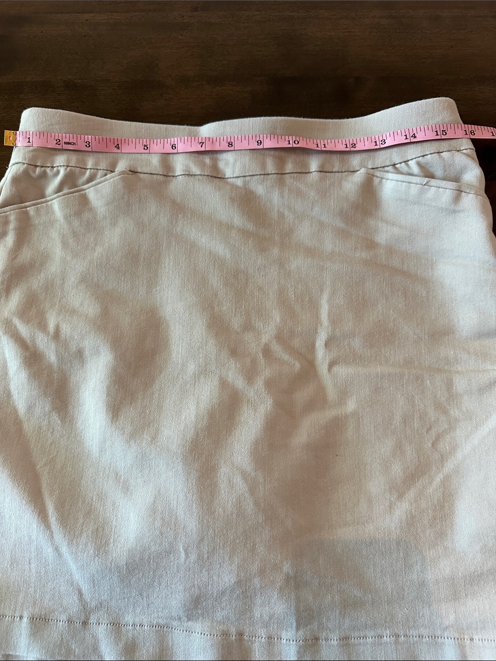 croft & barrow The Effortless Stretch Skort Light Tan Size 8 - Picture 11 of 12